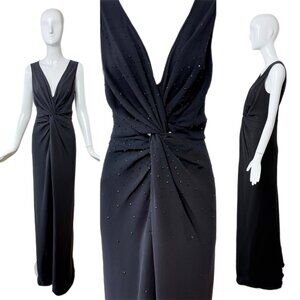 ARMANI COLLEZIONI 2011 Vintage Silk Embellished Evening Gown Maxi Dress